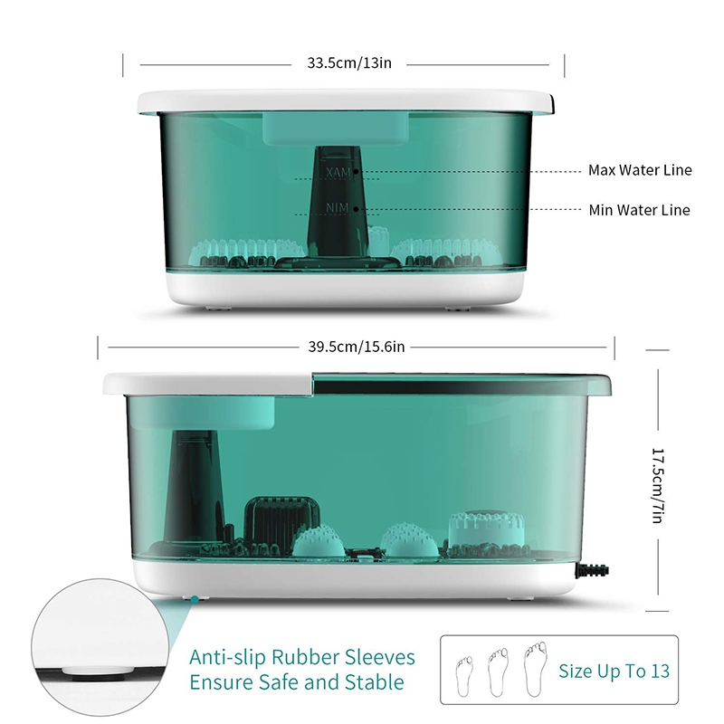 MM-20A-3 masážny kúpeľ na nohy s teplom a štyrmi veľkými masážnymi valcami