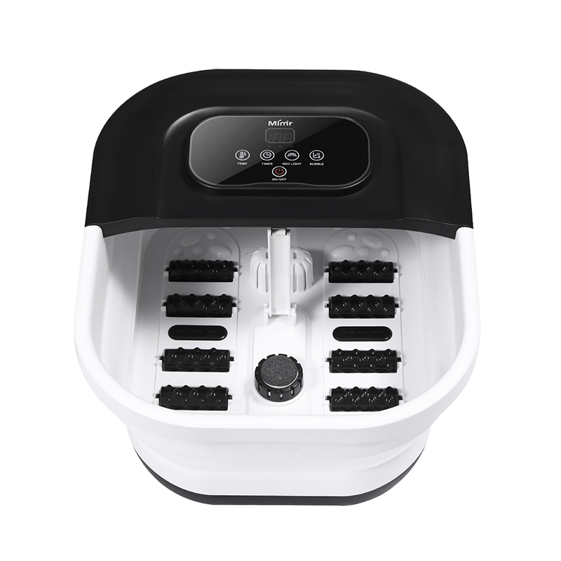 MZD-22B-2 500W skladací masážny stroj na nohy s 8 ks masážnych valčekov na relaxačnú masáž nôh