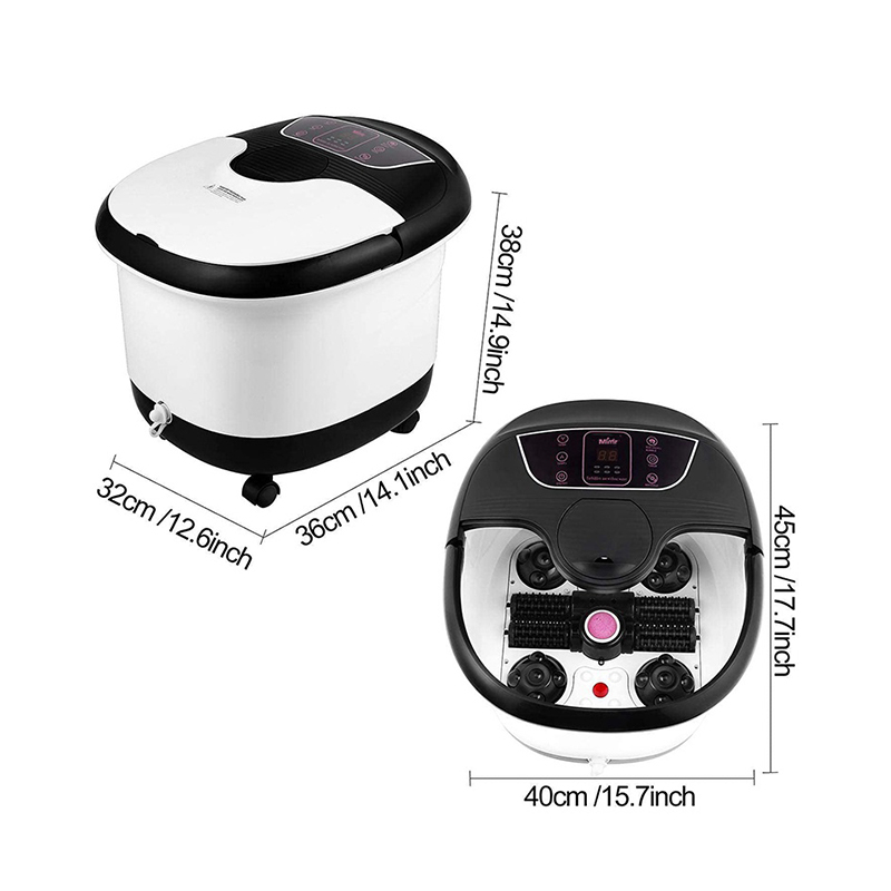 MM-18C automatický masážny kúpeľ na nohy s 8 masážnymi valčekmi a pemzou