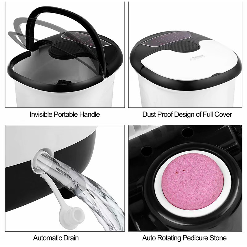 MM-18C automatický masážny kúpeľ na nohy s 8 masážnymi valčekmi a pemzou